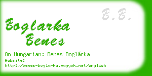 boglarka benes business card