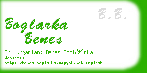 boglarka benes business card